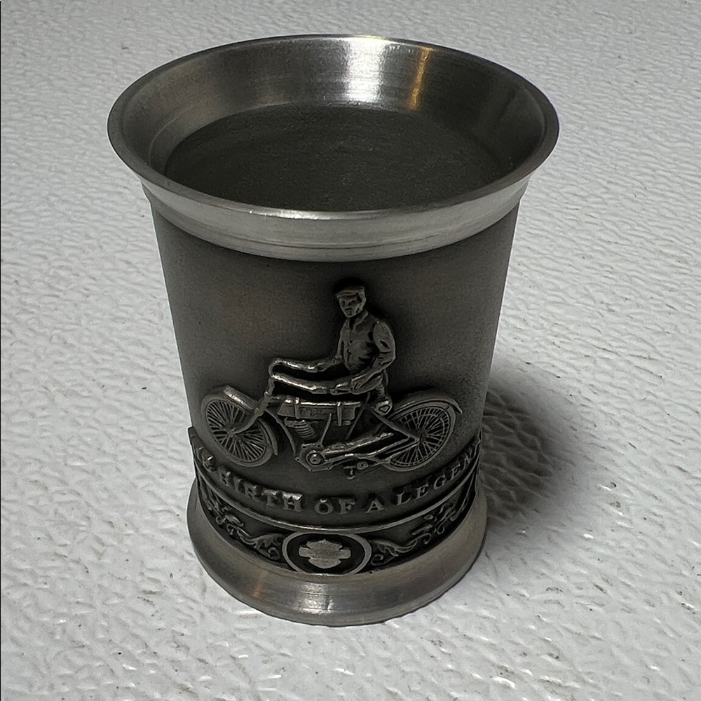 Harley-Davidson Pewter Shot Glass Birth of a Legend Limited Edition Numbered